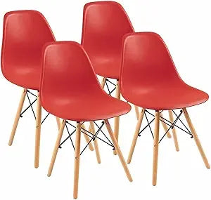 XMSJ Mid Century Modern Plastic Shell Dining Chair Pre Assembled