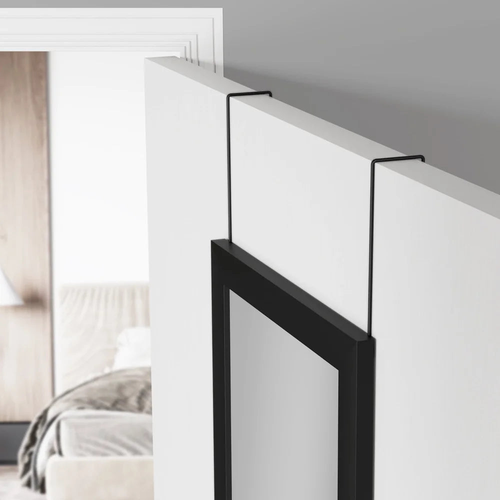 DUTRIEUX Over Door Full Length Mirror With Hooks Wall Mounted