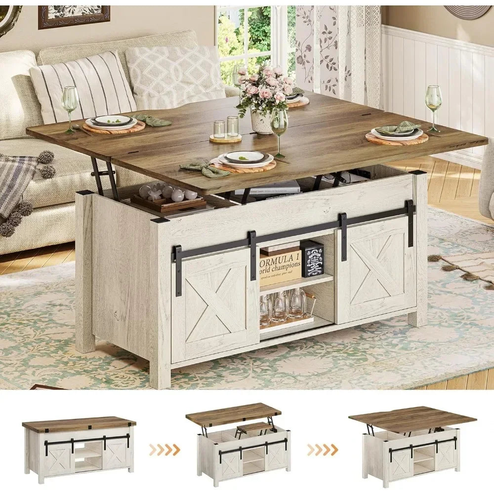 General Use Lift Top Coffee Table Hidden Compartment