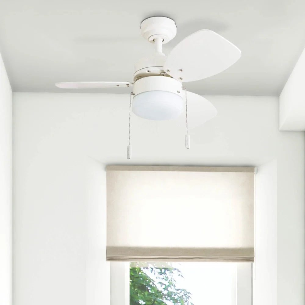 XMSJ Indoor Ceiling Fan With Light Remote Control Quiet