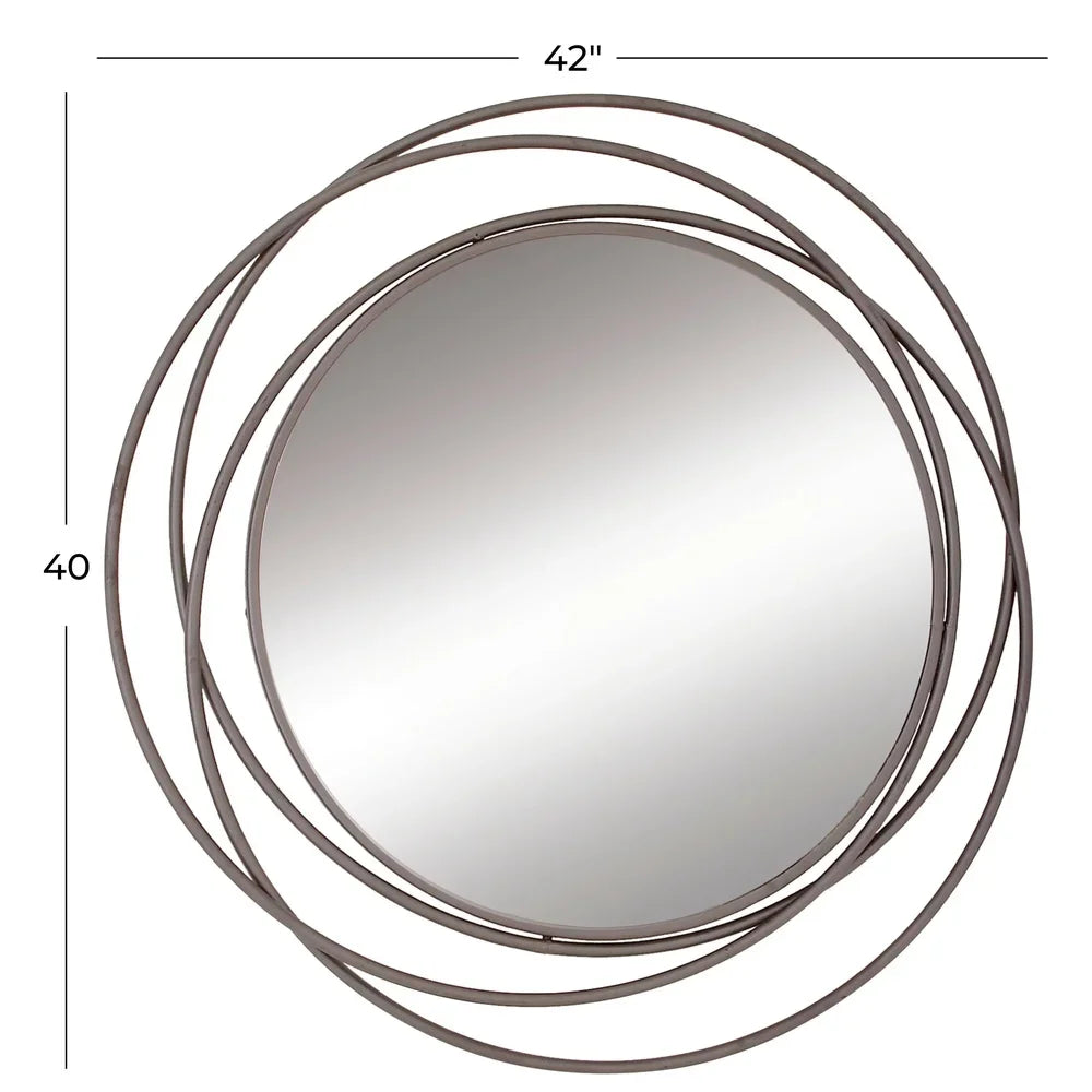 DUTRIEUX Overlapping Ring Metal Wall Mirror Decorative Accent