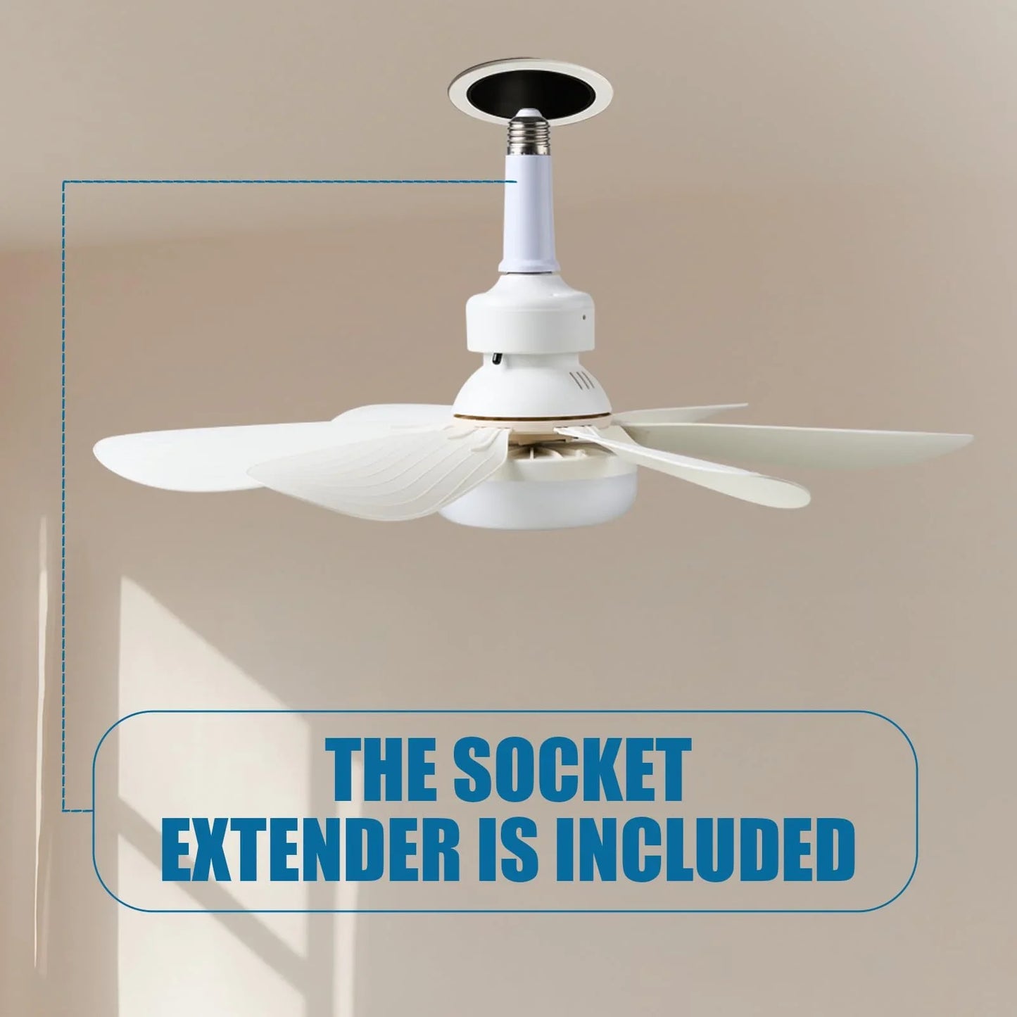 E27 LED Ceiling Fan Light with Remote Control Dimmable by M Brand