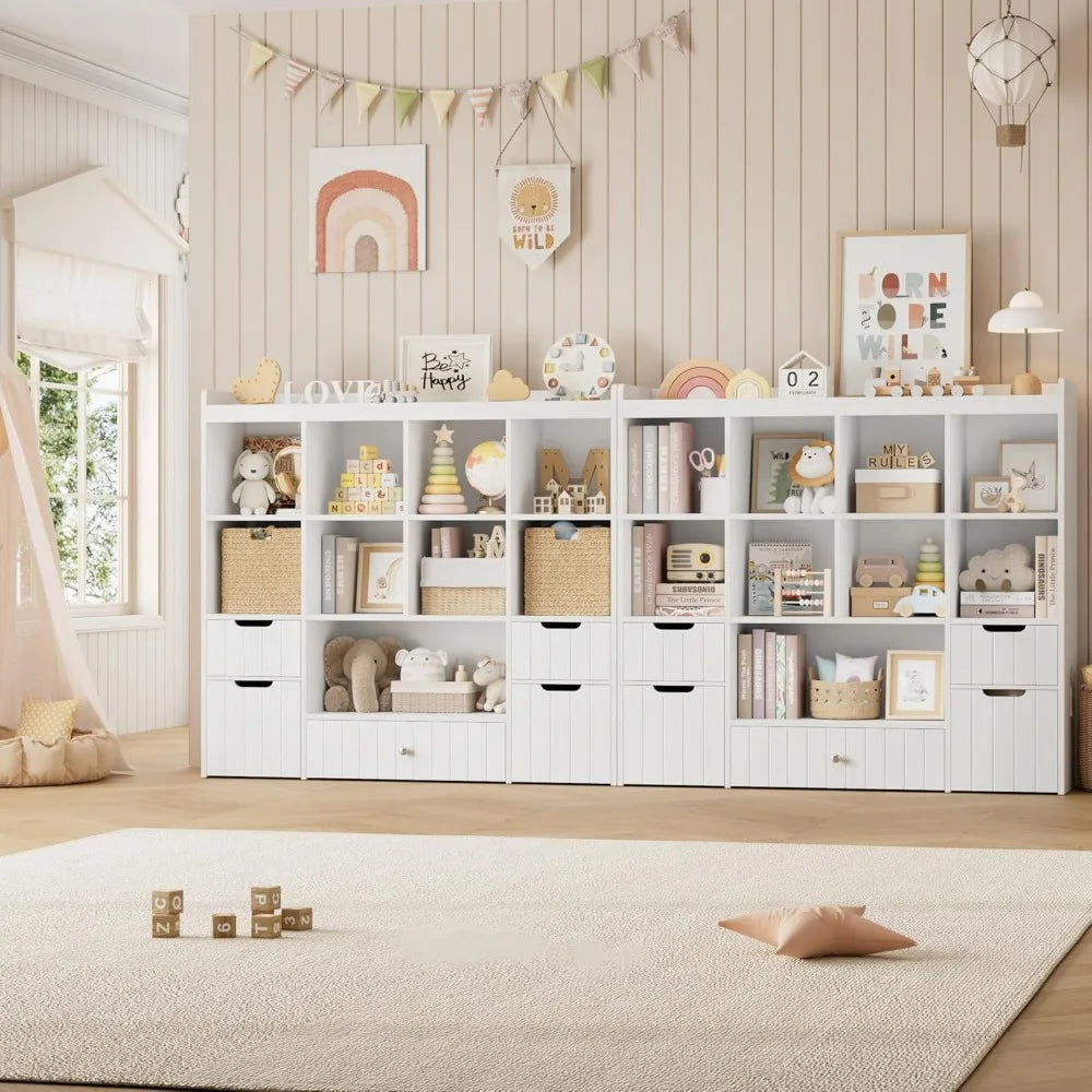 HORSTORS Kids Toy Storage Organizer With Removable Bins