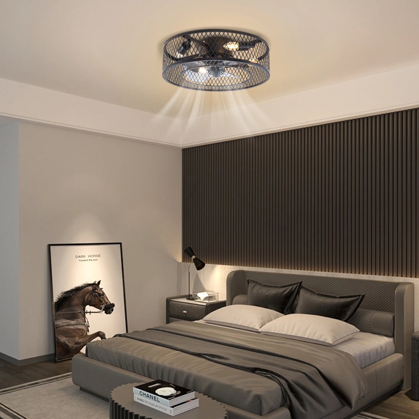 Neet Designs Emporium Caged Ceiling Fan Light Kit Remote