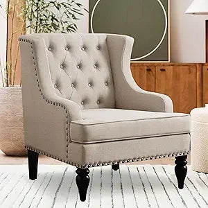 Dafify Modern Upholstered Wingback Armchair Reading Chair