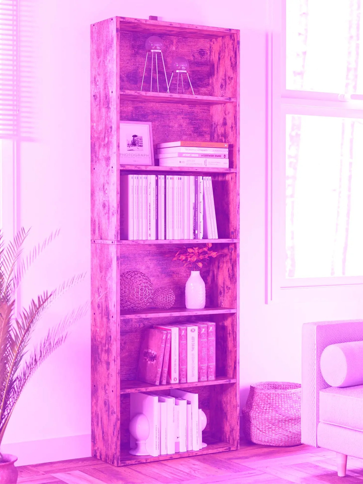 IRONCK Industrial Floor Standing Bookcase Multiple Shelves