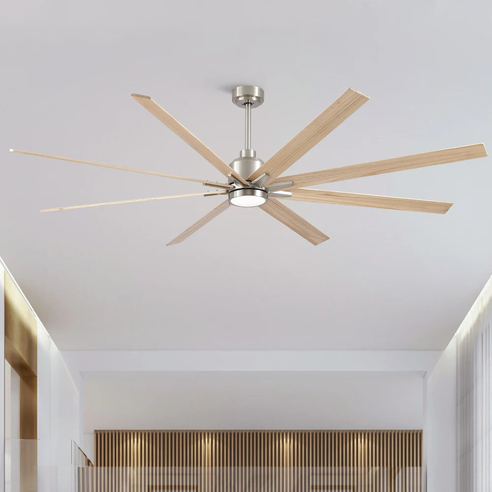 Lowe Profile Brushed Nickel Ceiling Fan with Light and ETL Certification