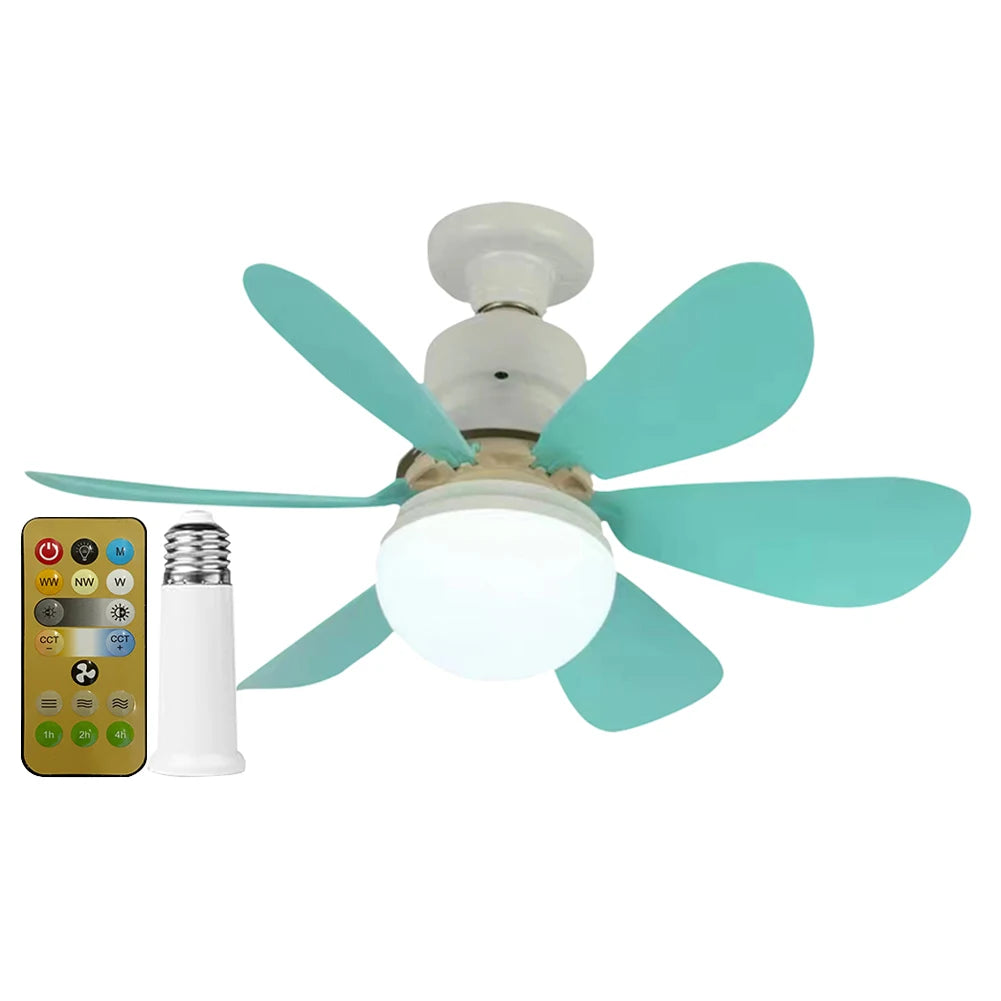 JOCESTYLE Ceiling Fan LED Lamp E27 Base Remote Control