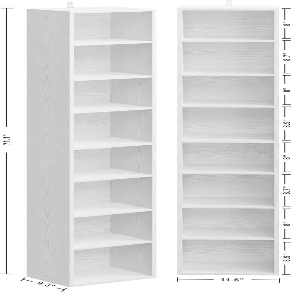 Ironck Tall Narrow Bookshelf 8 Tier Corner Bookcase