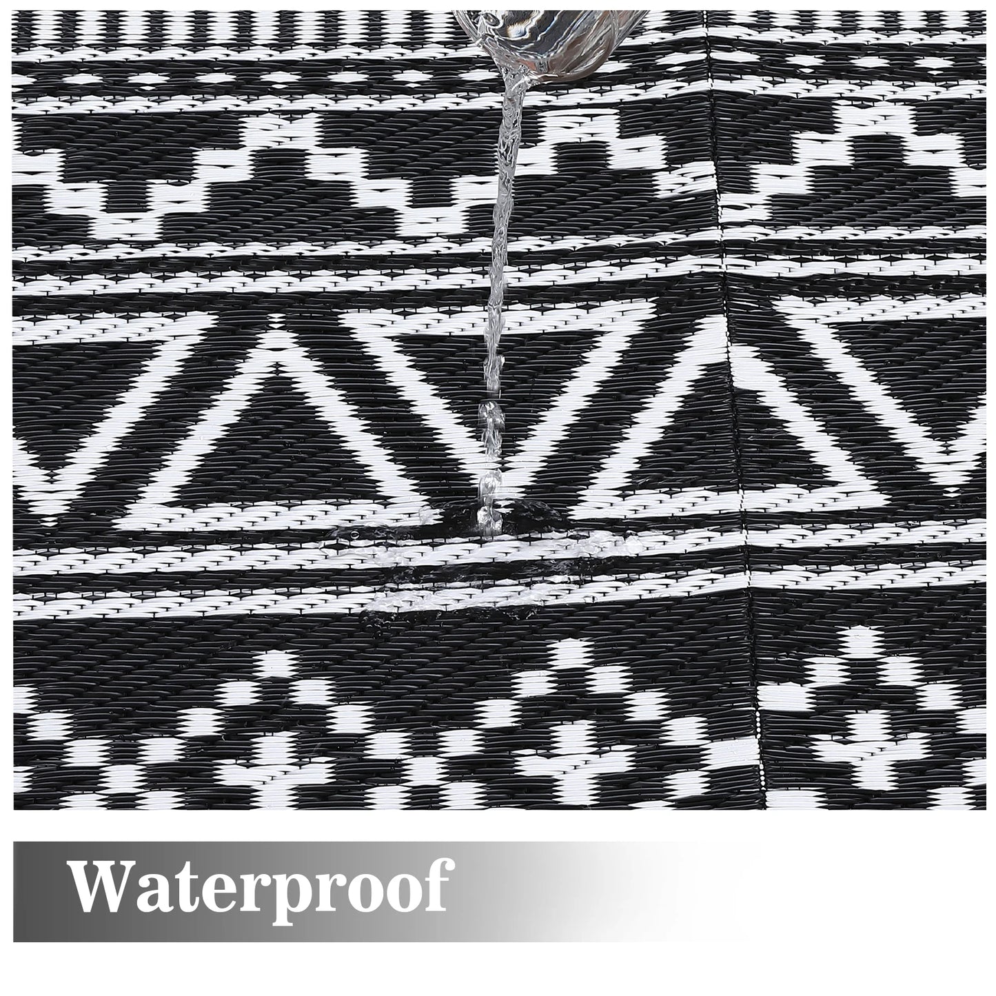 Studyset Outdoor Boho Patio Rug Waterproof And Reversible