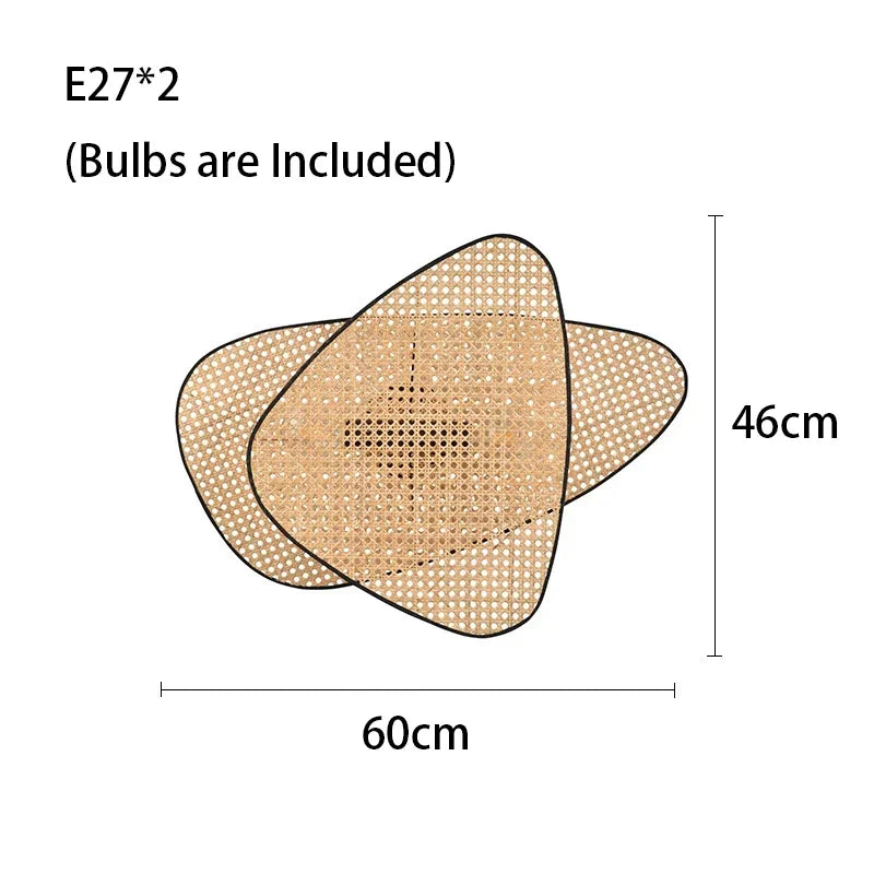 Rattan LED Floor Lamp With Nightlight For Living Room