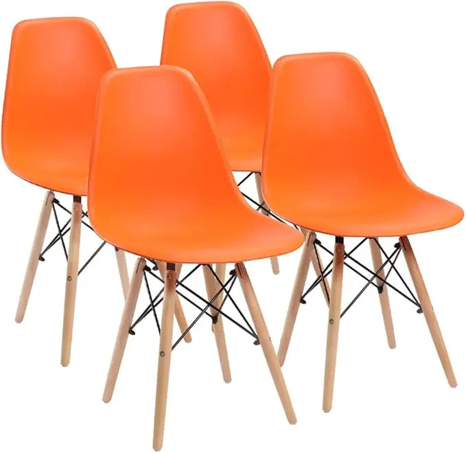 XMSJ Mid Century Modern Plastic Shell Dining Chair Pre Assembled