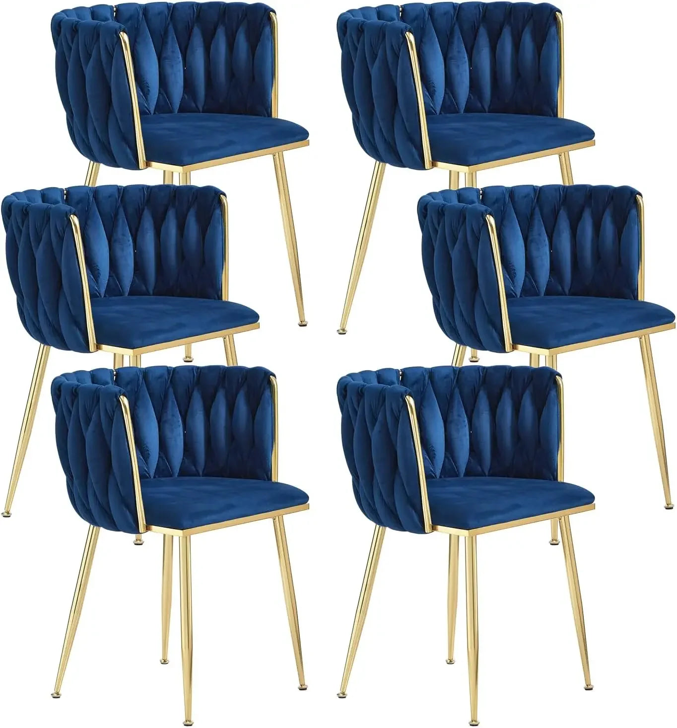 DAFIFY Upholstered Velvet Dining Chairs With Gold Legs