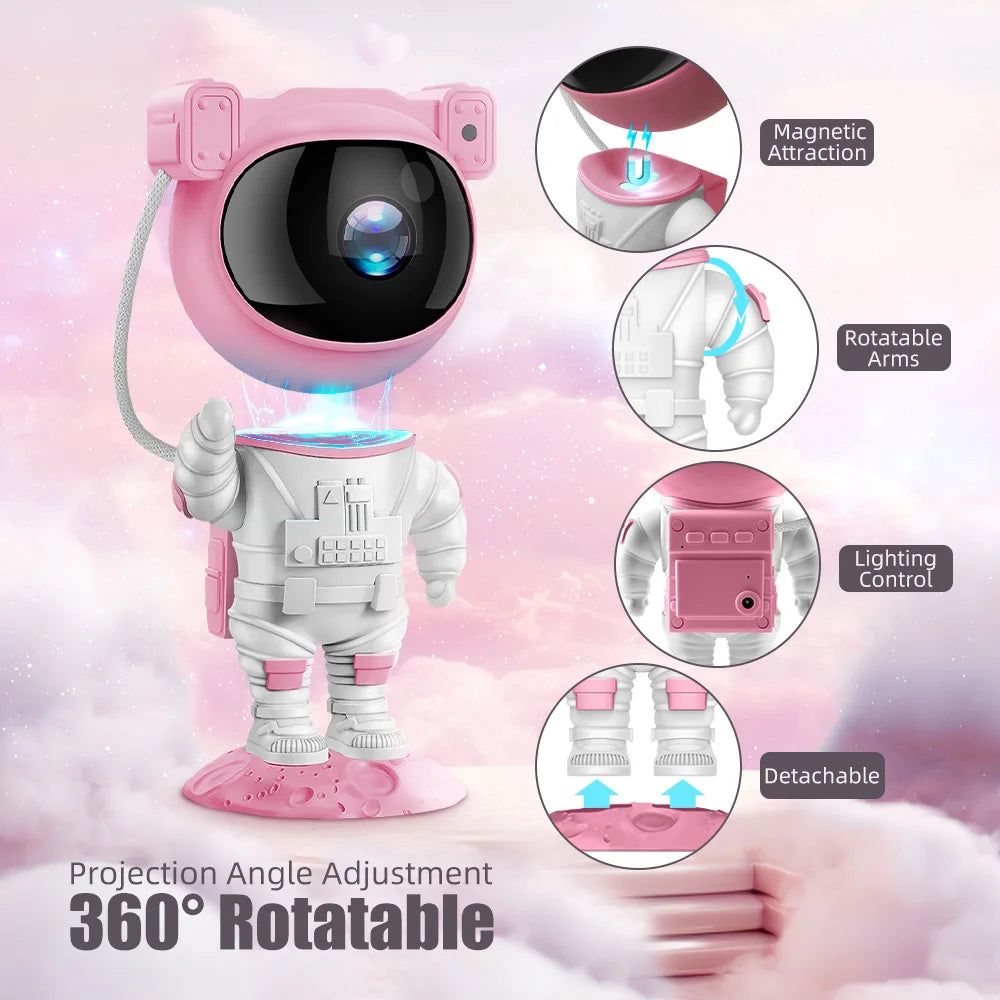 AceGamer Astronaut Galaxy Projector Night Light With Remote
