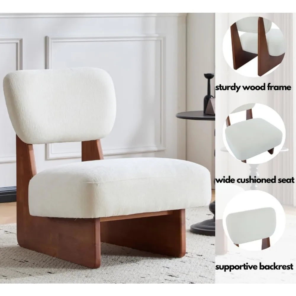 Angduo Low Profile Accent Chair Set Of 2 Modern Armless