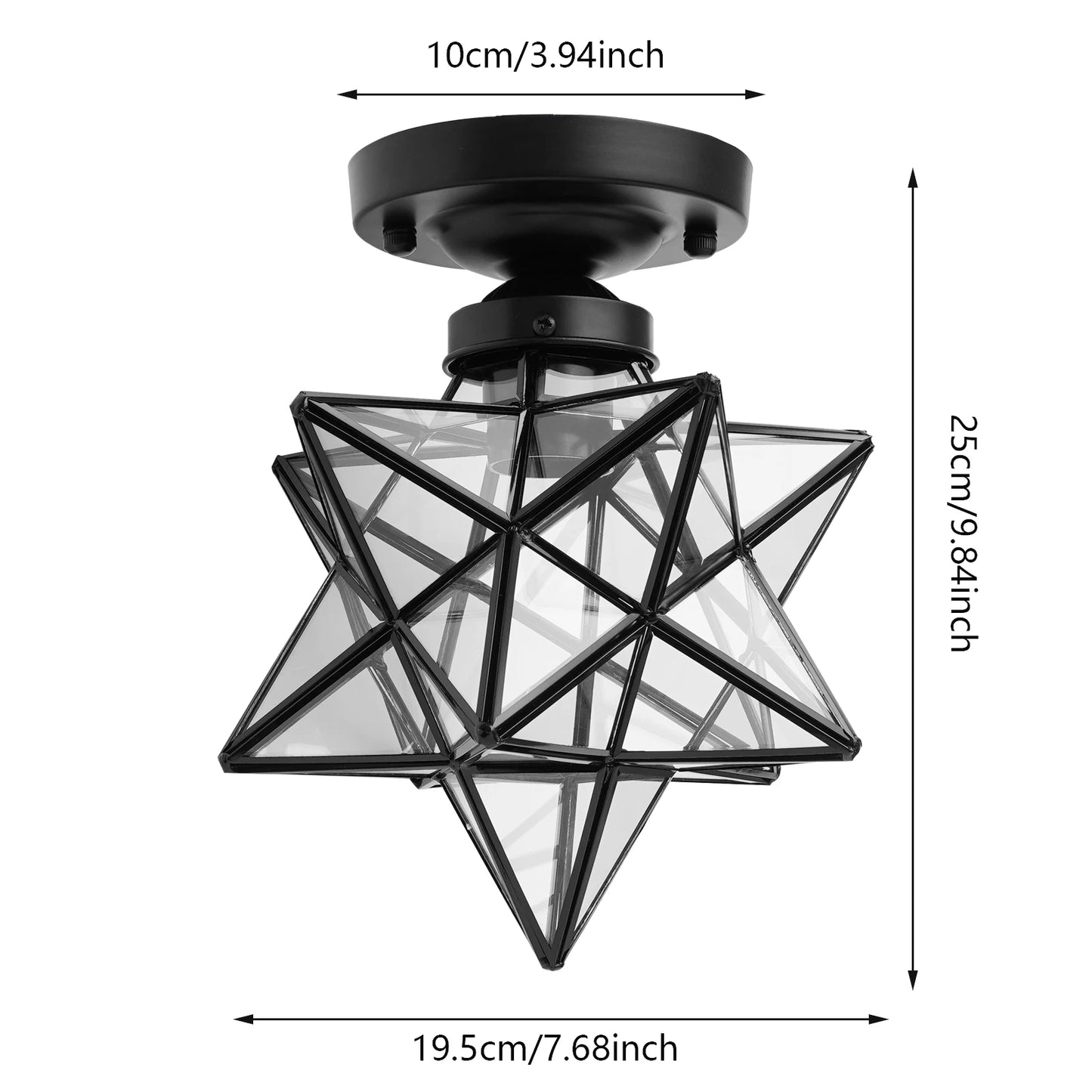 LOYALHEARTDY Star Flush Mount Ceiling Light Modern Minimal