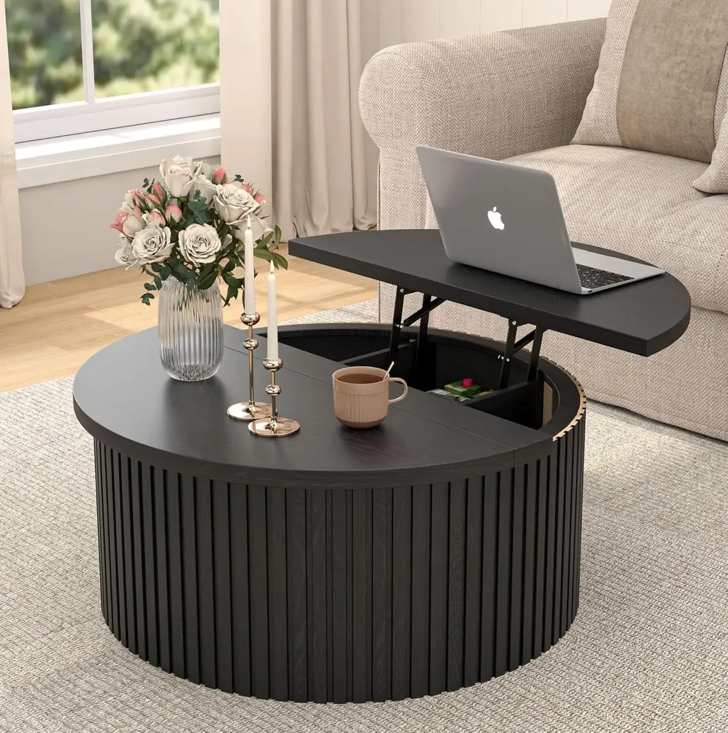 ZUIYU Lift Top Coffee Table With Storage For Living Room