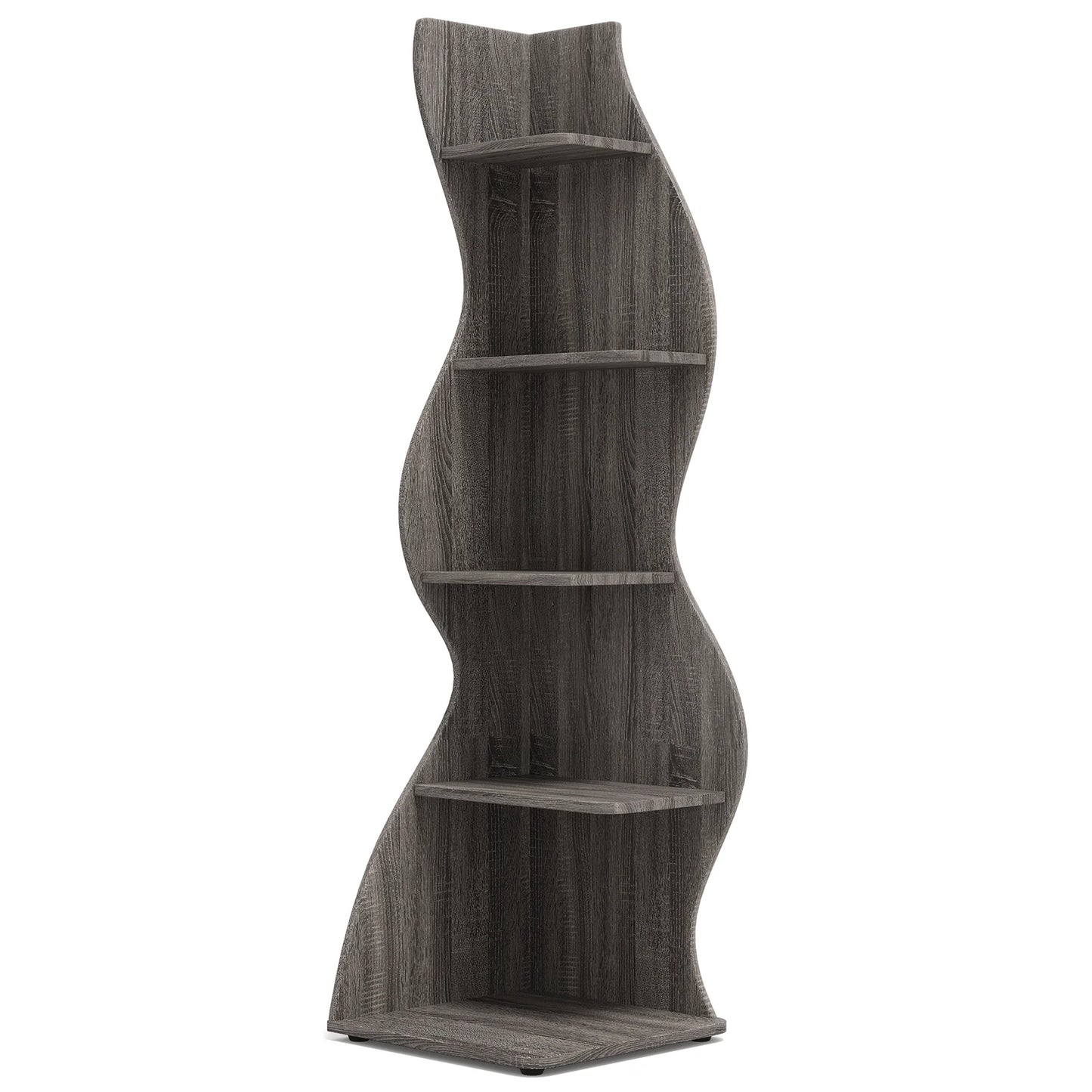 Tribesigns Corner Shelf Modern 5 Tier Bookshelf Plant Stand