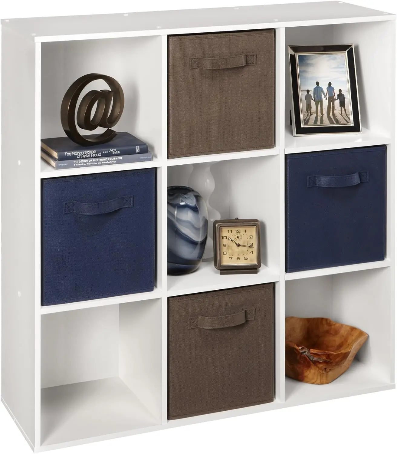Laminated Wood Reversible Stackable Open Cube Bookcase