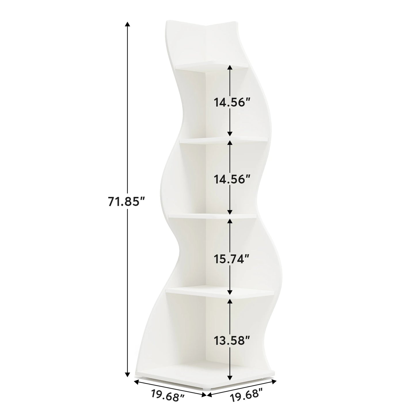 Tribesigns Corner Shelf Modern 5 Tier Bookshelf Plant Stand
