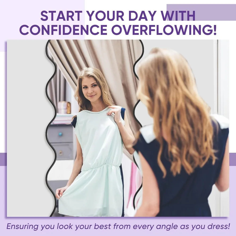 Freestanding Floor Mirror With Stand For Bedroom Decor