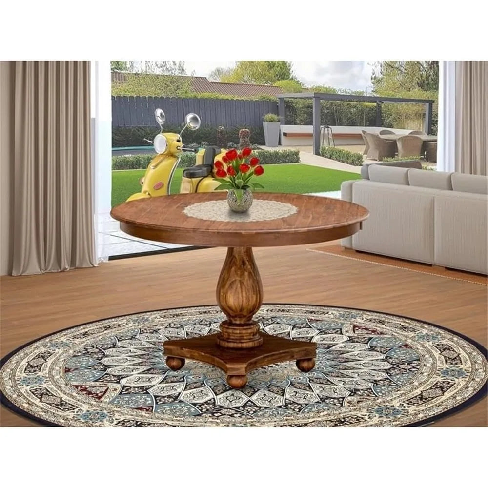 HUANZHUANG Ferris Modern Round Dining Table Pedestal Base
