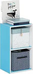 Luder Bookcase 7 Cube Storage Laminated Engineered Wood