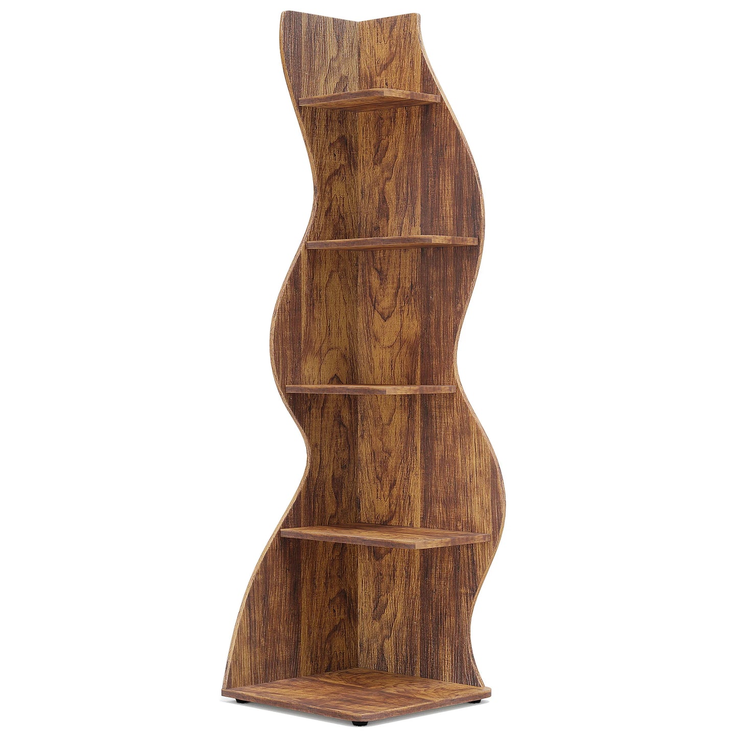 Tribesigns Modern Five Tier Corner Shelf And Bookcase