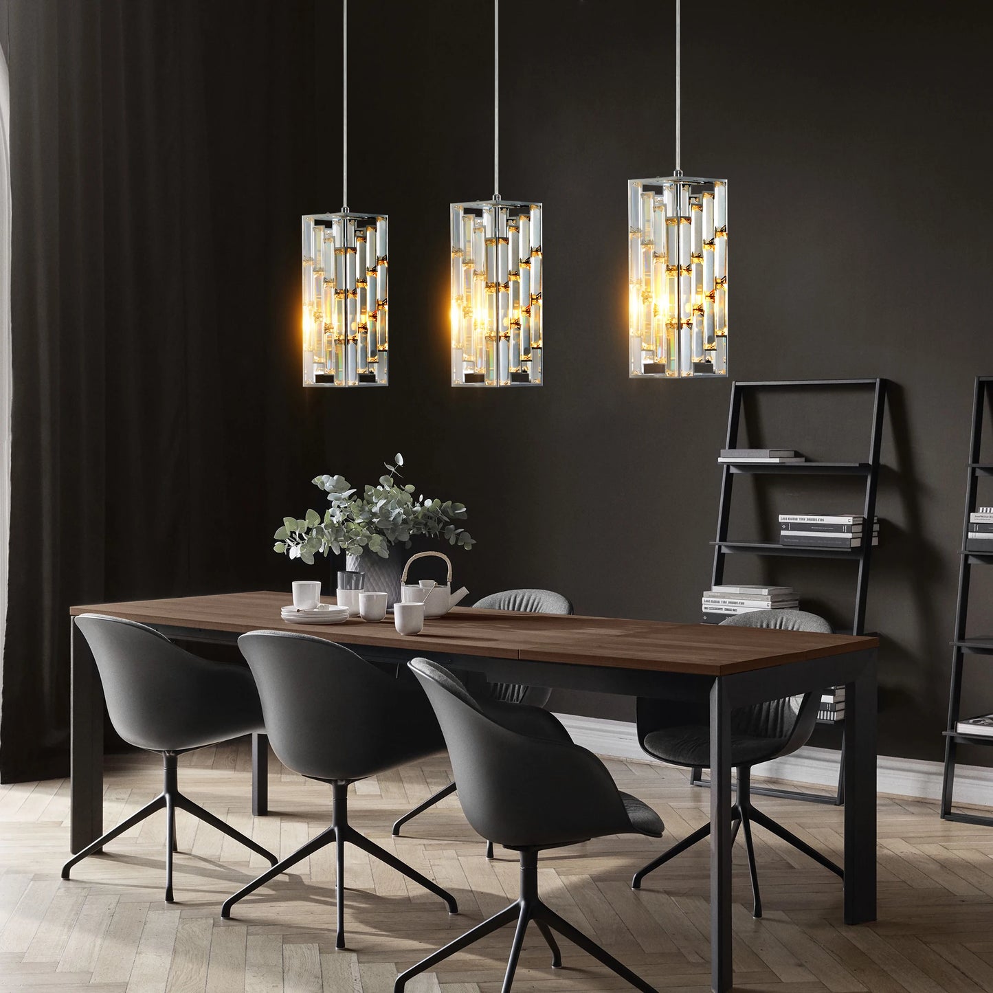 ARLGSITEC Crystal Pendant Light 3 Pack Ceiling Lamp