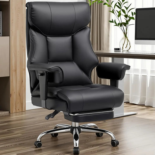 COMHOMA Ergonomic Leather Executive Chair With Lumbar Support