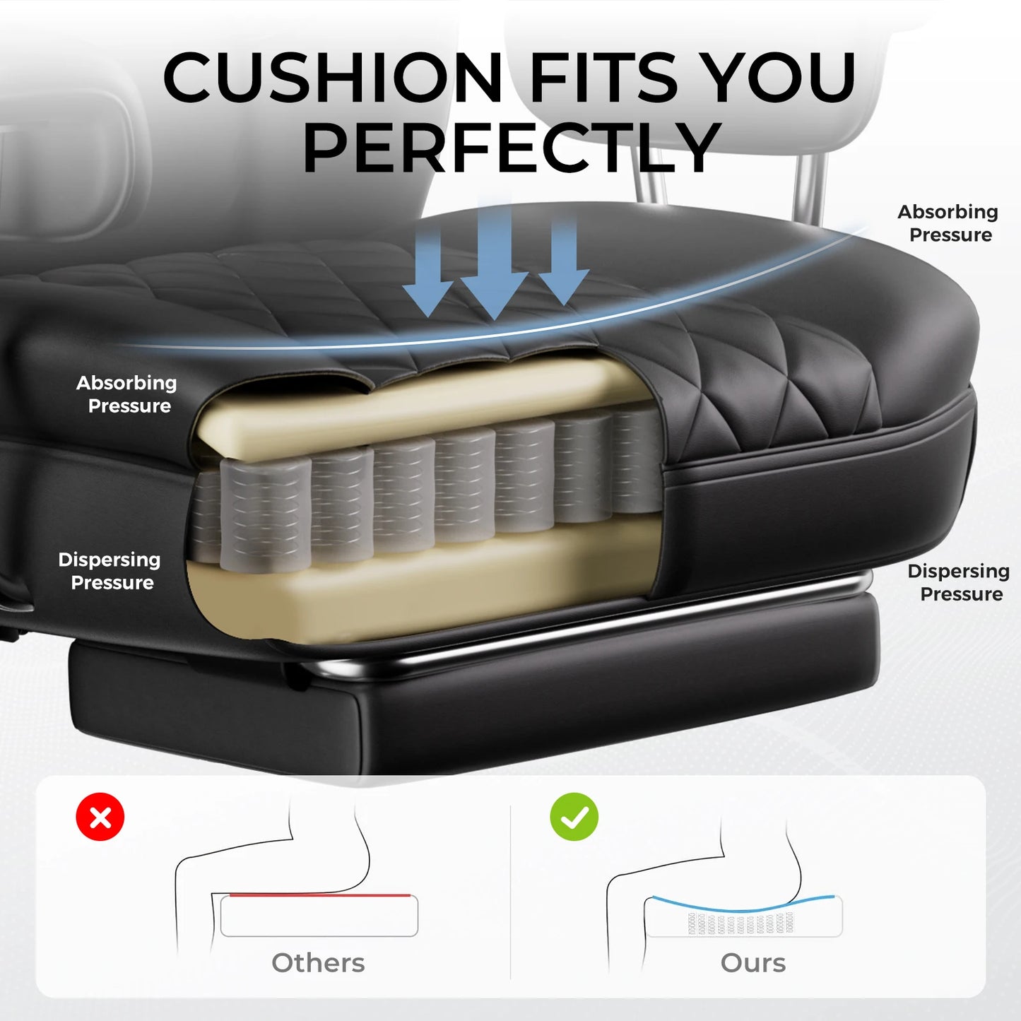 COMHOMA Big And Tall Ergonomic Gaming Chair With Footrest
