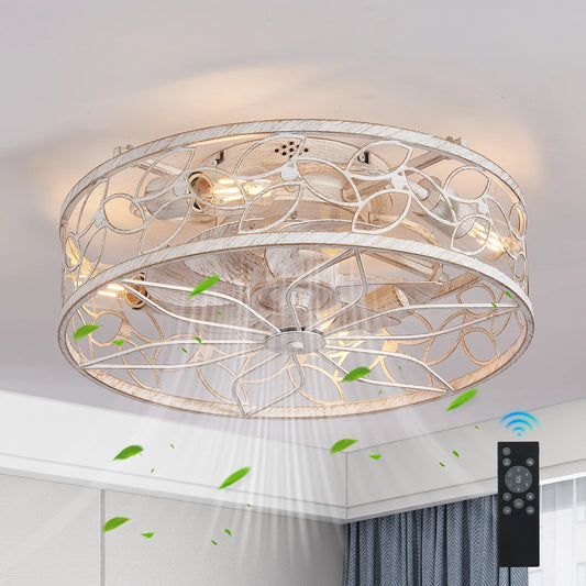 ARLGSITE Ceiling Fan Light With Remote Control Industrial