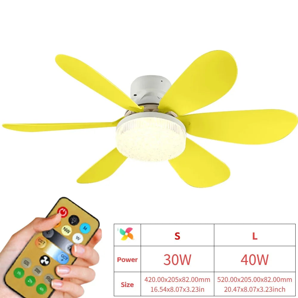 Hign Concerned Ceiling Fan With Remote And LED Light