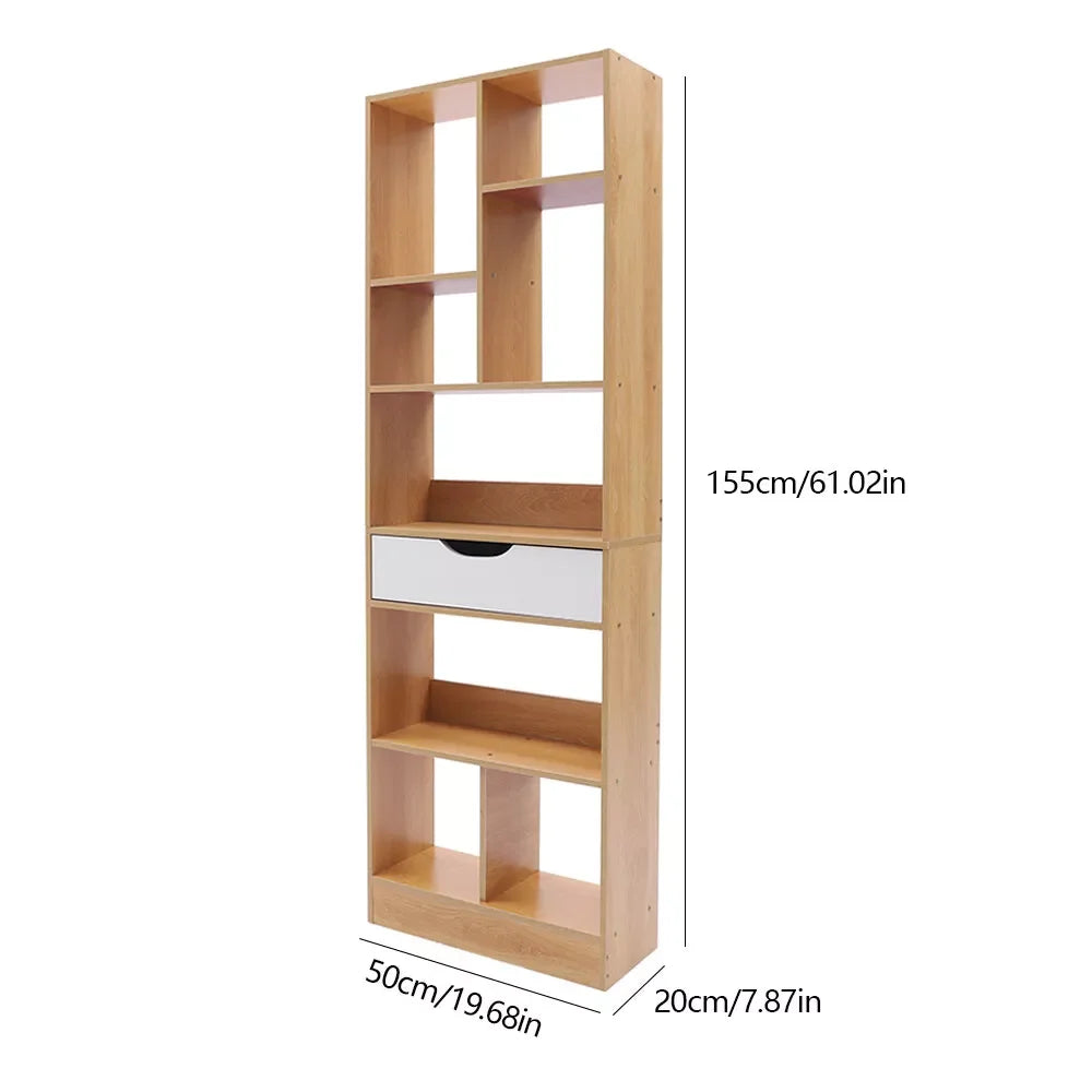 Bymaocar Wood Storage Organizer Bookcase 8 Shelf Cube