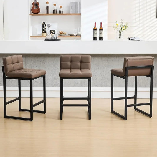 Neet Designs Bar Stools Upholstered Leather Counter Height