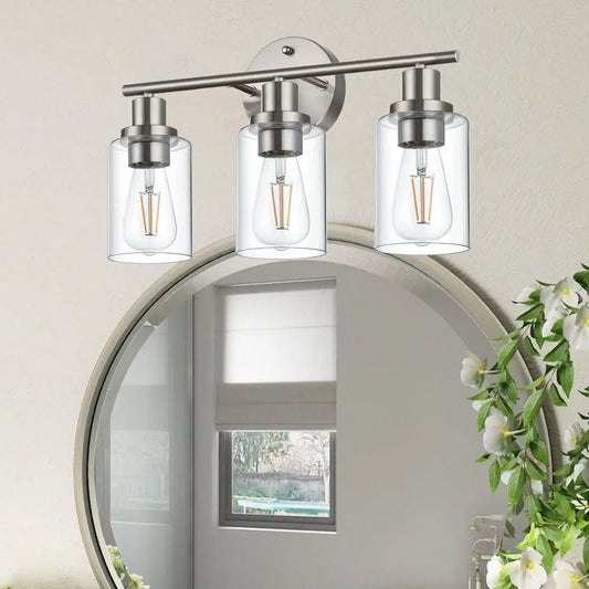 Origin Brushed Nickel Five Light Bathroom Vanity Light