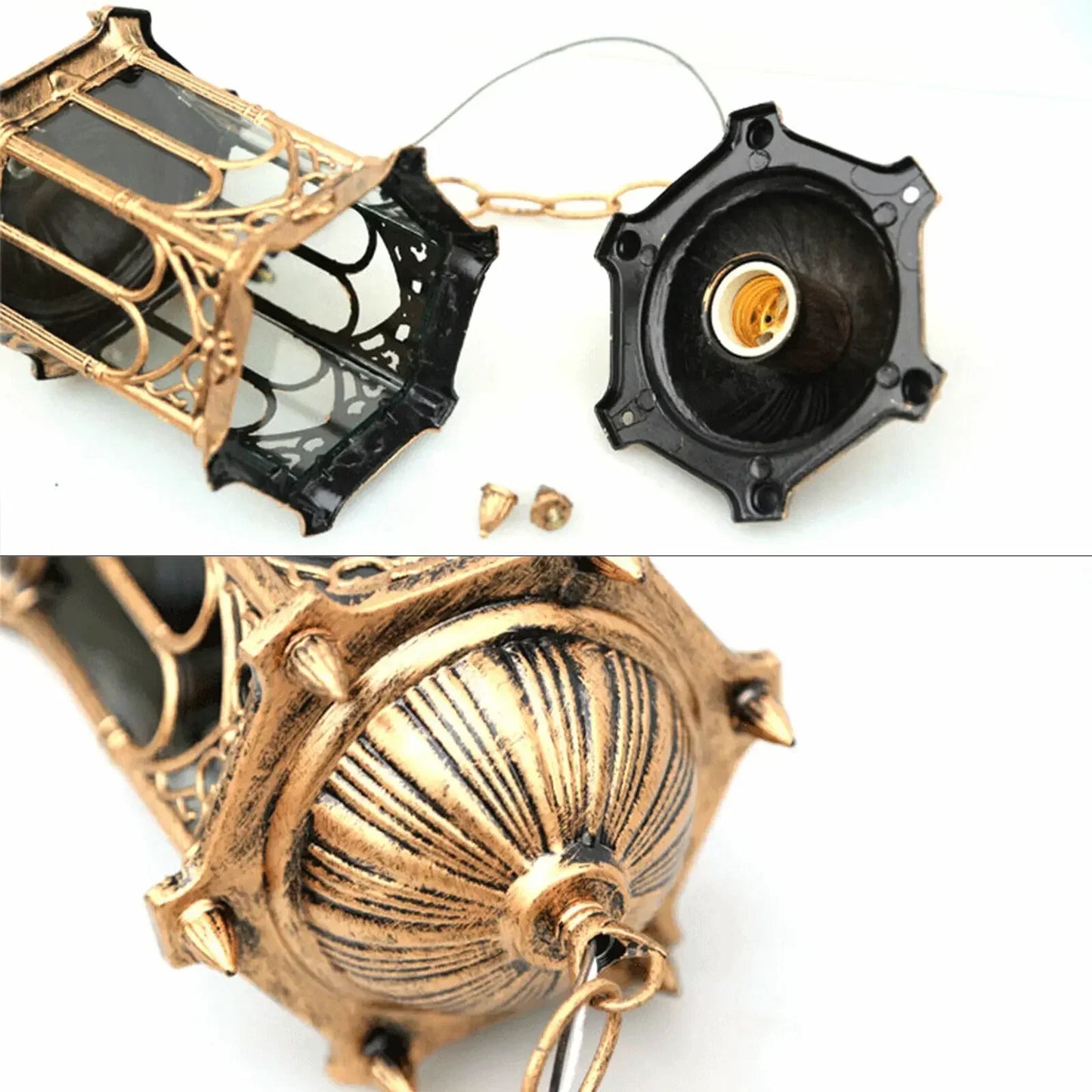 Waterproof Retro Outdoor Pendant Lantern Light For Garden
