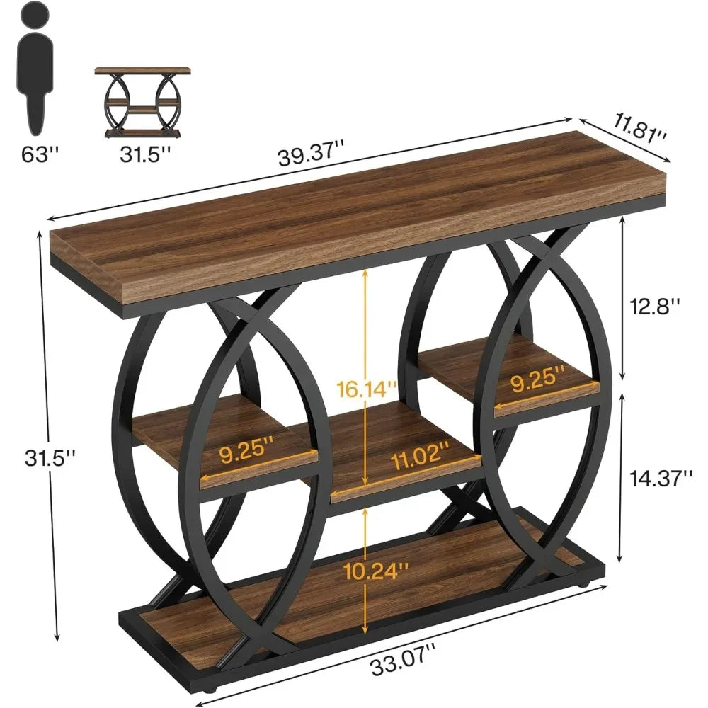 General Use Industrial Console Table 4 Tier Storage Shelves