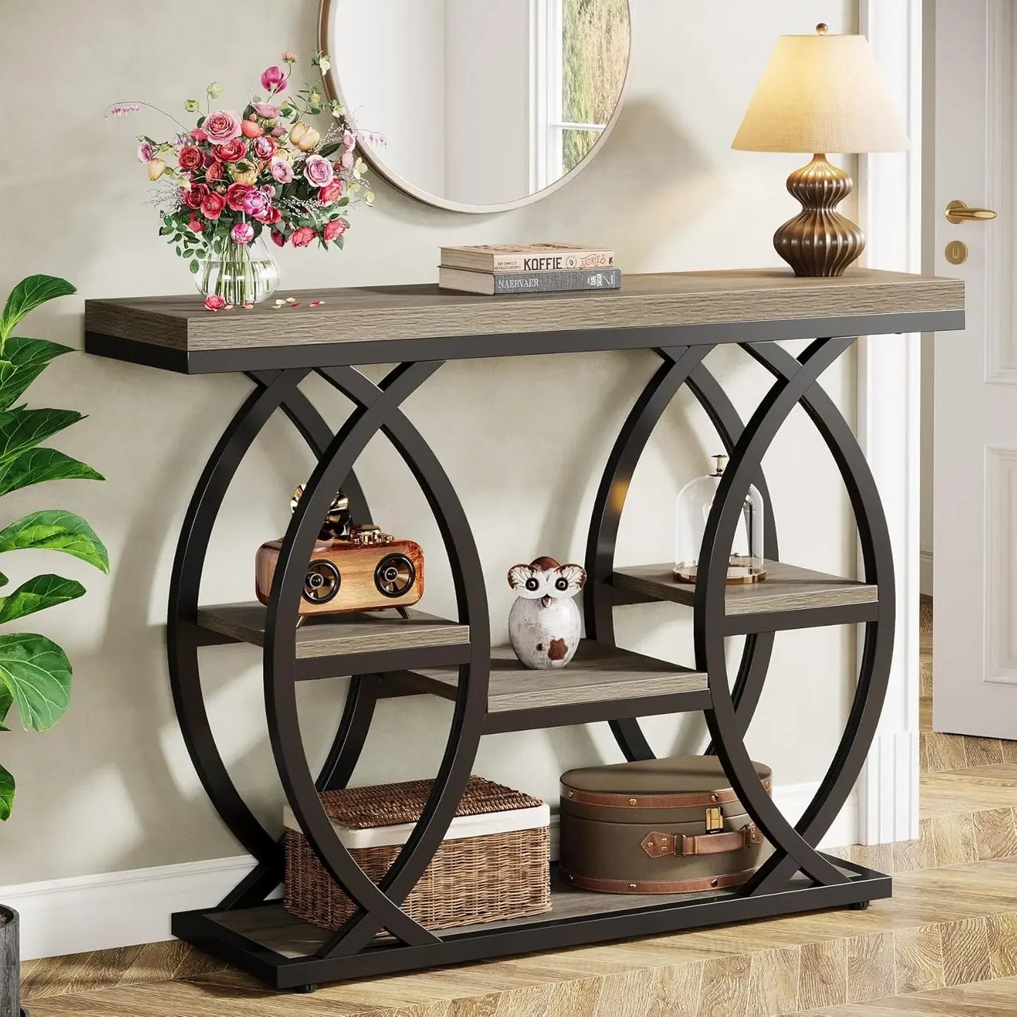 General Use Industrial Console Table 4 Tier Storage Shelves