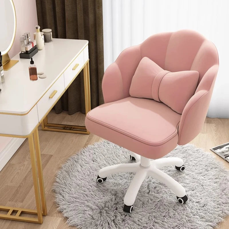 WXJHL Velvet Butterfly Desk Chair With Bow Cushion Office