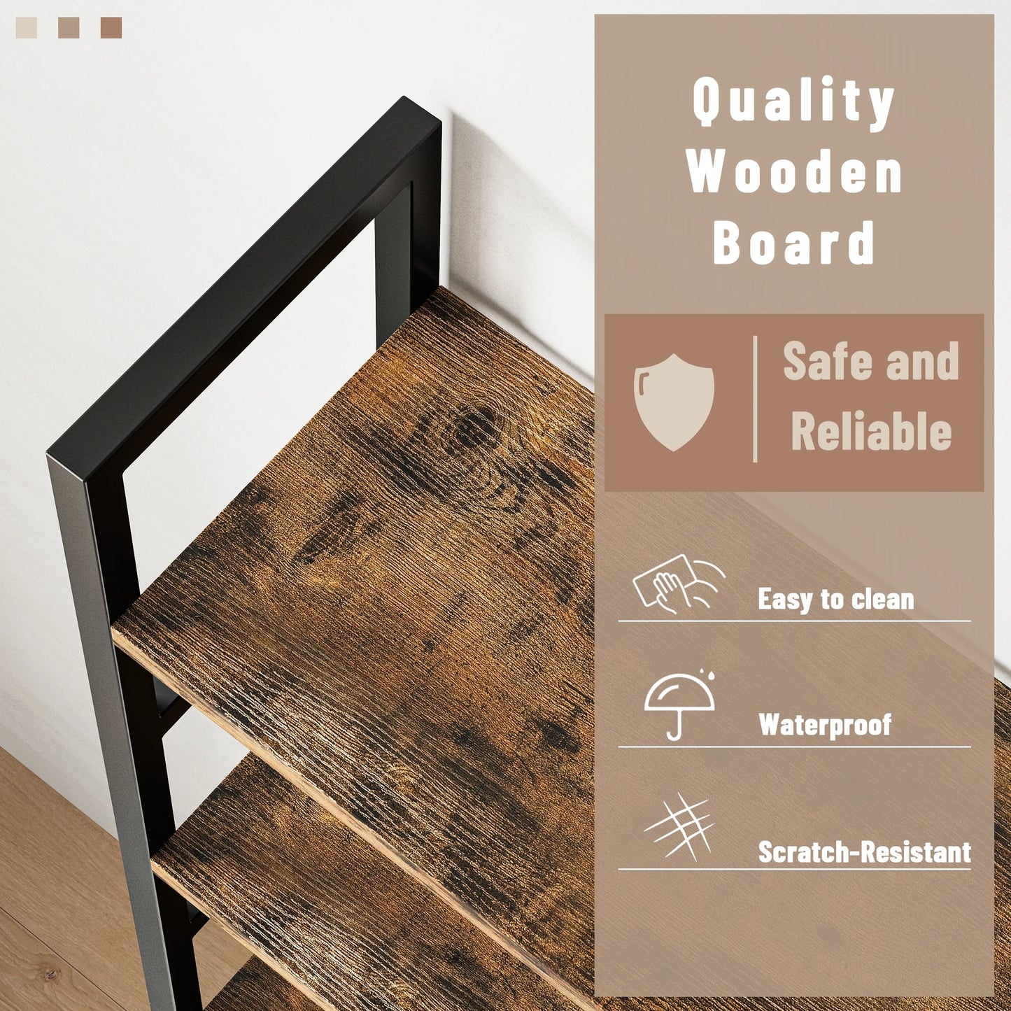 Finishes 5 Tier Triple Bookshelf Modern Tree Wood Bookcase