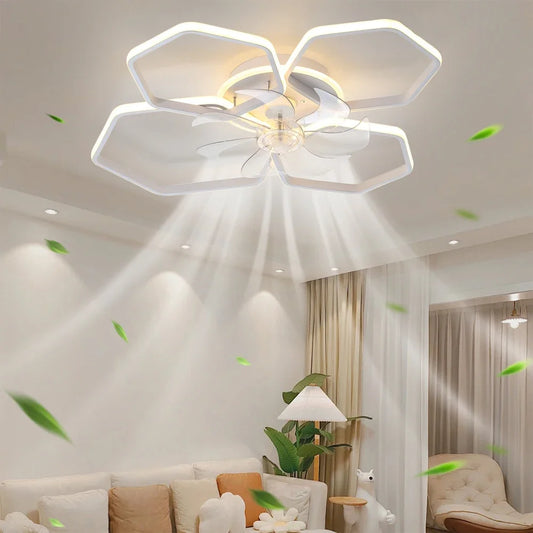 Ceiling Fan With Light And Remote Flush Mount Chandelier Fan