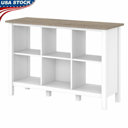 XMSJ 6 Cube Bookcase With Adjustable Shelves For Home