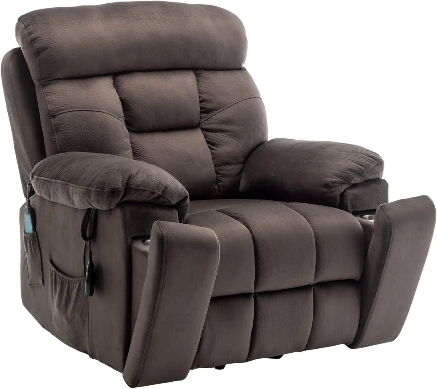 Oversized Power Lift Recliner With Heat Massage Cupholders