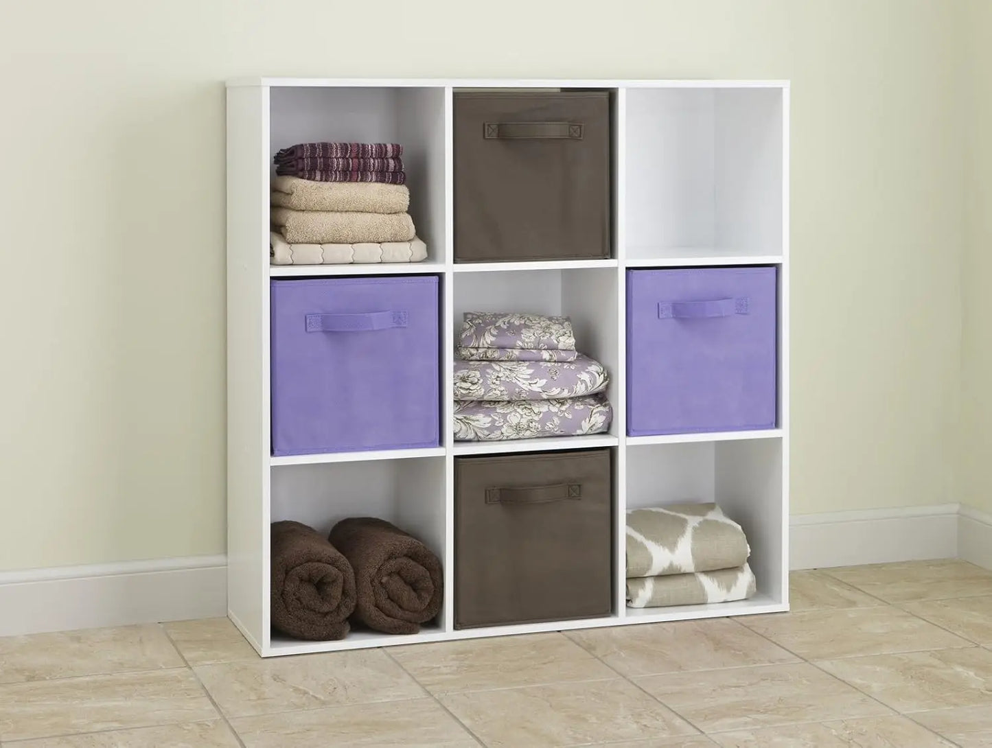 Laminated Wood Reversible Stackable Open Cube Bookcase