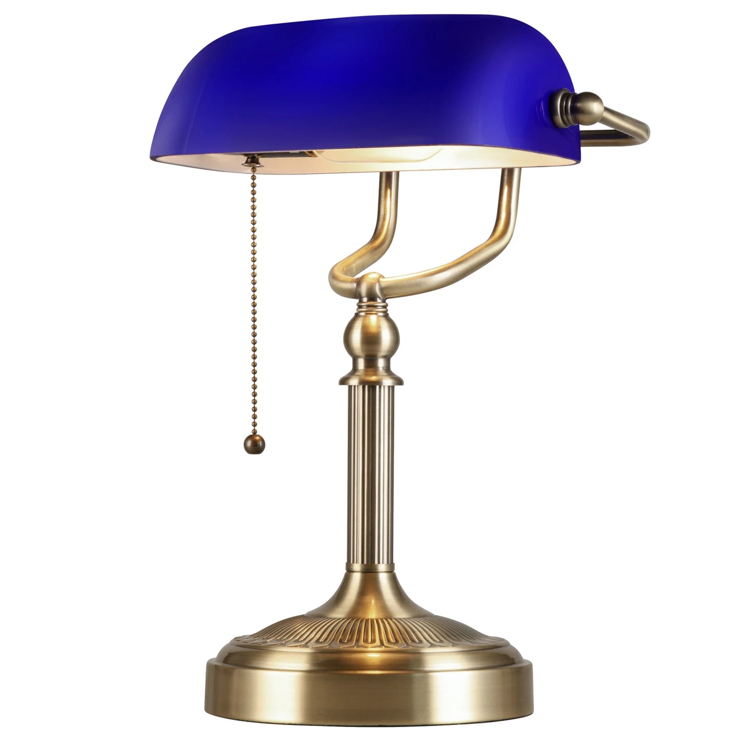 Glass Banker Desk Lamp With E27 E26 Socket Switches