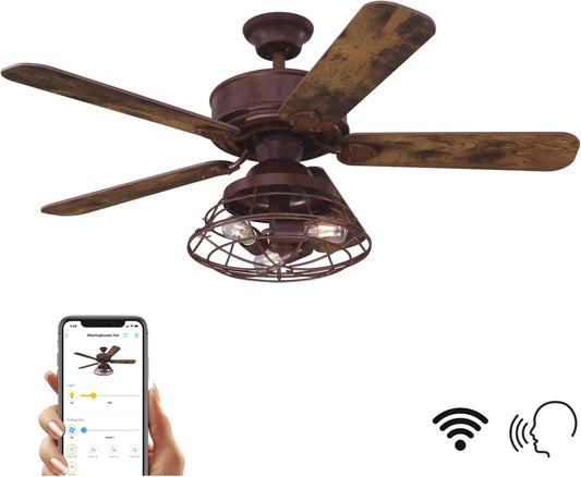 Barnett Barnwood LED Ceiling Fan Light Kit With Remote
