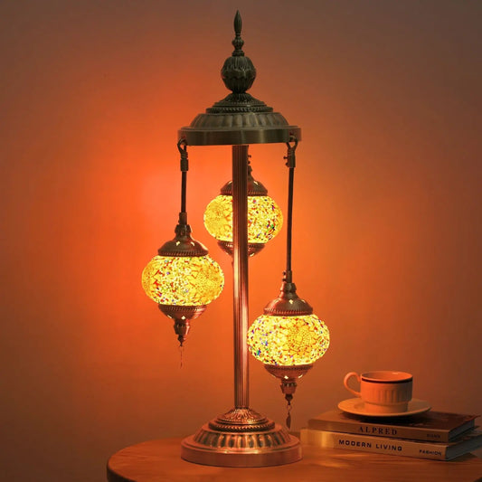 Turkish Mosaic Table Lamp Handmade Bohemian Glass Lighting