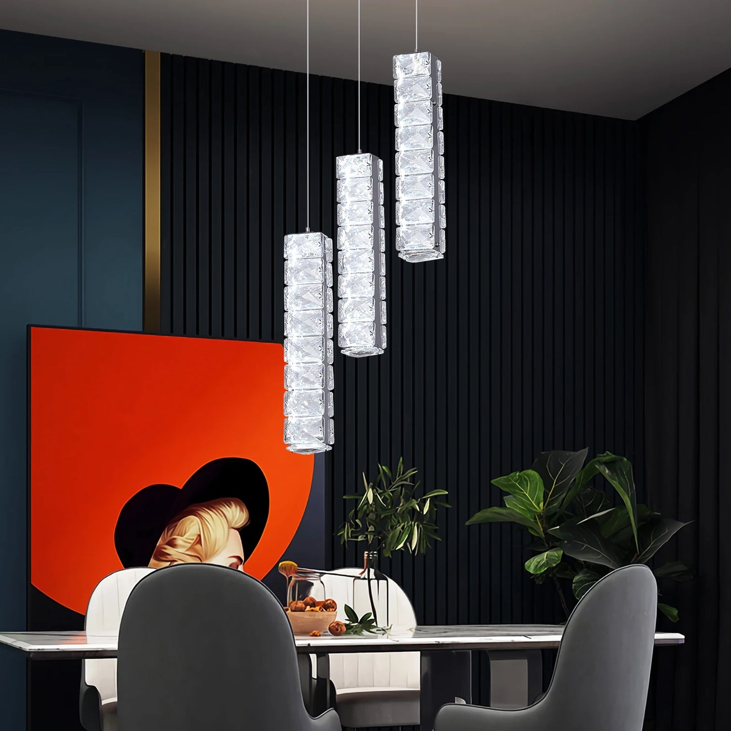VETRULUS Nordic K9 Crystal Ceiling Lamp Led Chandelier