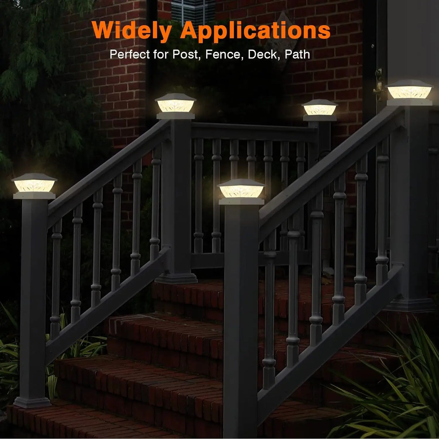 KPSTEK Solar Post Lights 2 Mode Bright Deck Garden Lighting